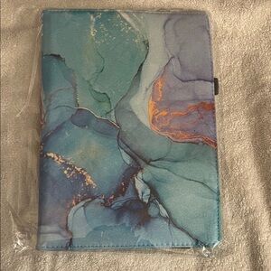 Blue and Orange Marble Patterned IPad / tablet Cover